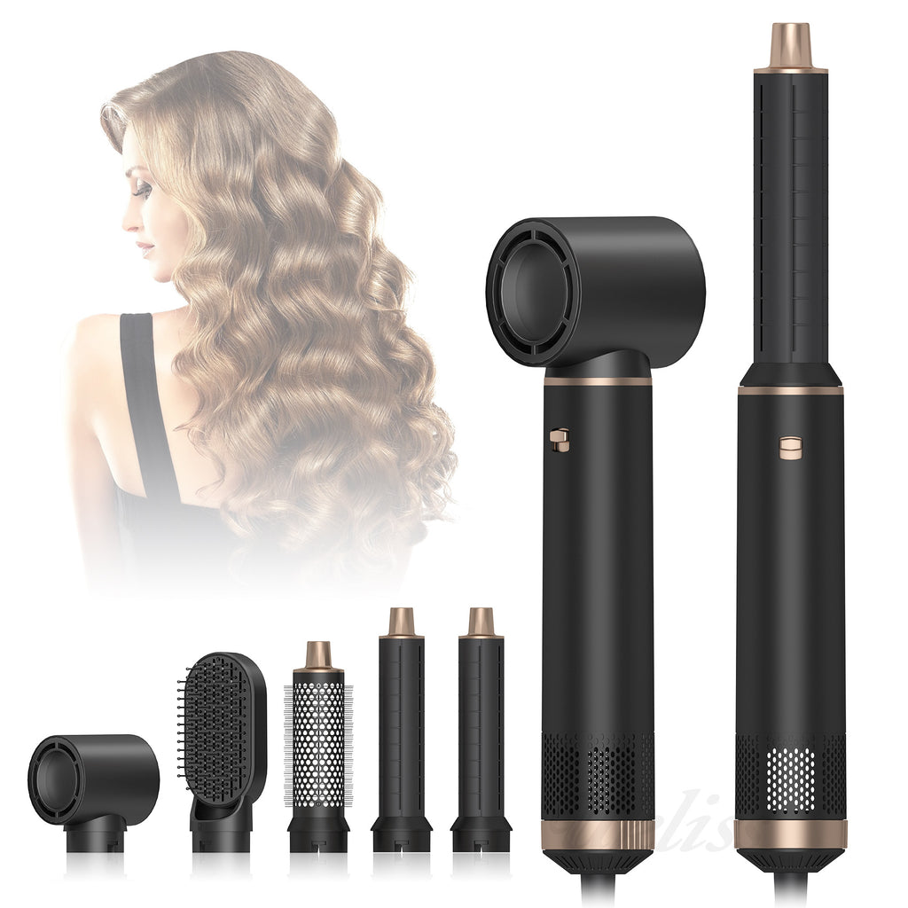 Foreign trade new five-in-one hot air comb straight roll blow three suit curling iron hair straightener hair dryer manufacturers wholesale